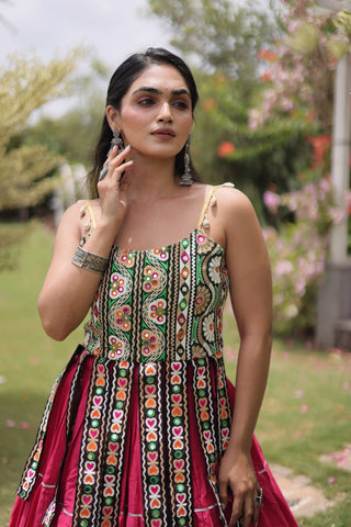 Kora Cotton Lehenga Choli Set with Patchwork ClothsVilla