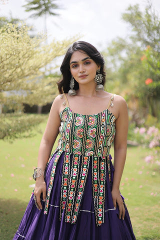 Kora Cotton Lehenga Choli Set with Patchwork ClothsVilla