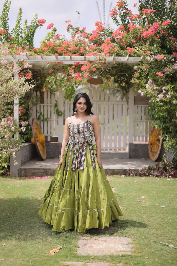 Kora Cotton Lehenga Choli Set with Patchwork ClothsVilla
