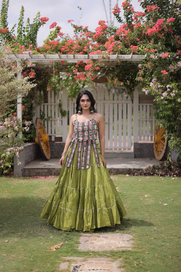 Kora Cotton Lehenga Choli Set with Patchwork ClothsVilla