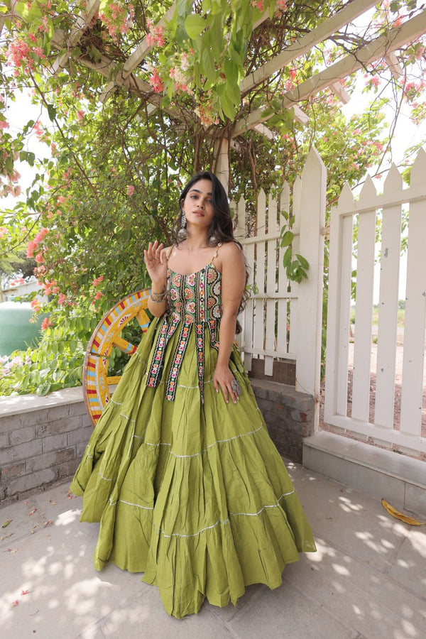 Kora Cotton Lehenga Choli Set with Patchwork ClothsVilla