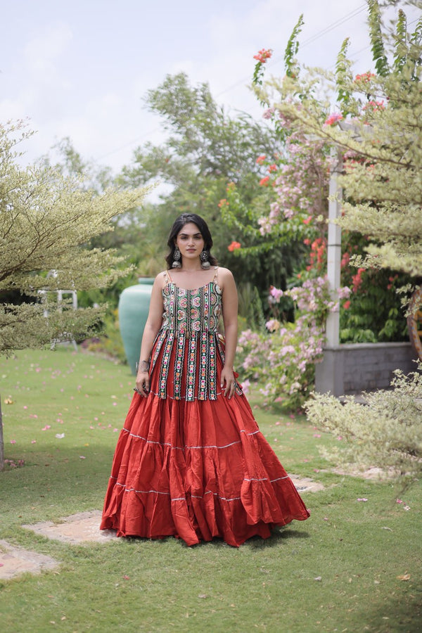 Kora Cotton Lehenga Choli Set with Patchwork ClothsVilla
