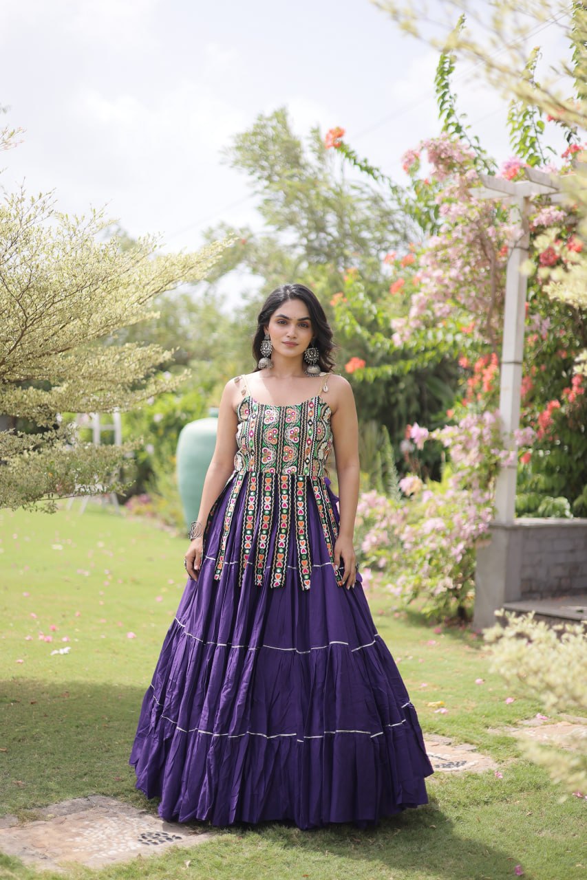 Kora Cotton Lehenga Choli Set with Patchwork ClothsVilla