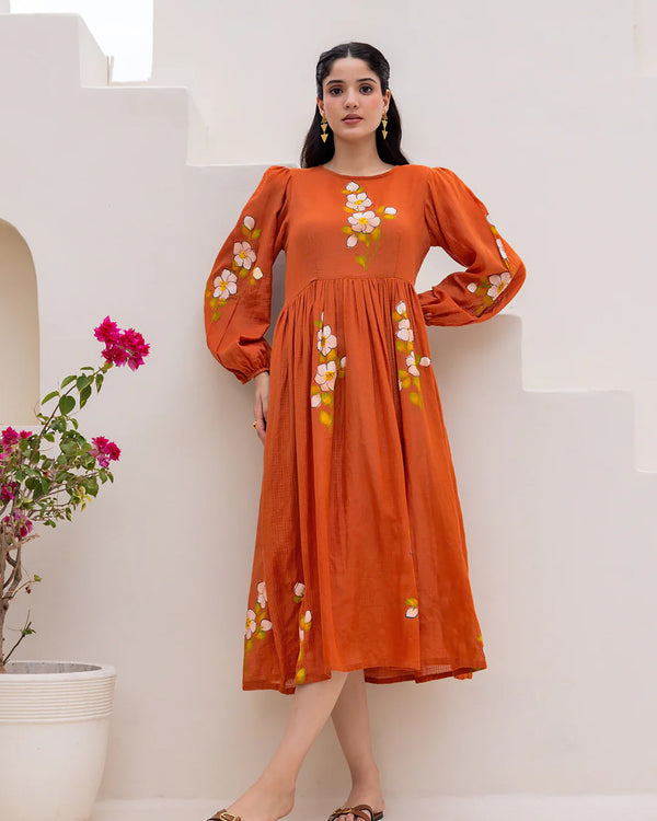 Kota Checks Digital Print Full Flare Gown for Women Clothsvilla
