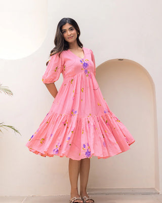 Kota Checks Digital Print Full Flare Gown for Women Clothsvilla