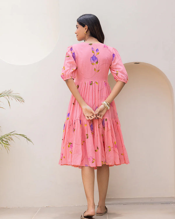 Kota Checks Digital Print Full Flare Gown for Women Clothsvilla