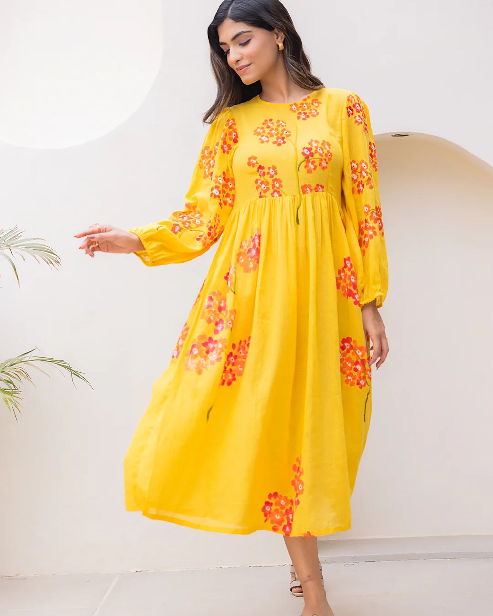 Kota Checks Digital Print Full Flare Gown for Women Clothsvilla