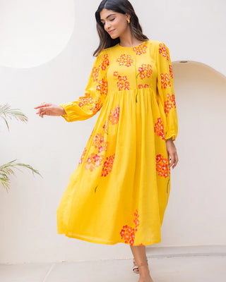 Kota Checks Digital Print Full Flare Gown for Women Clothsvilla