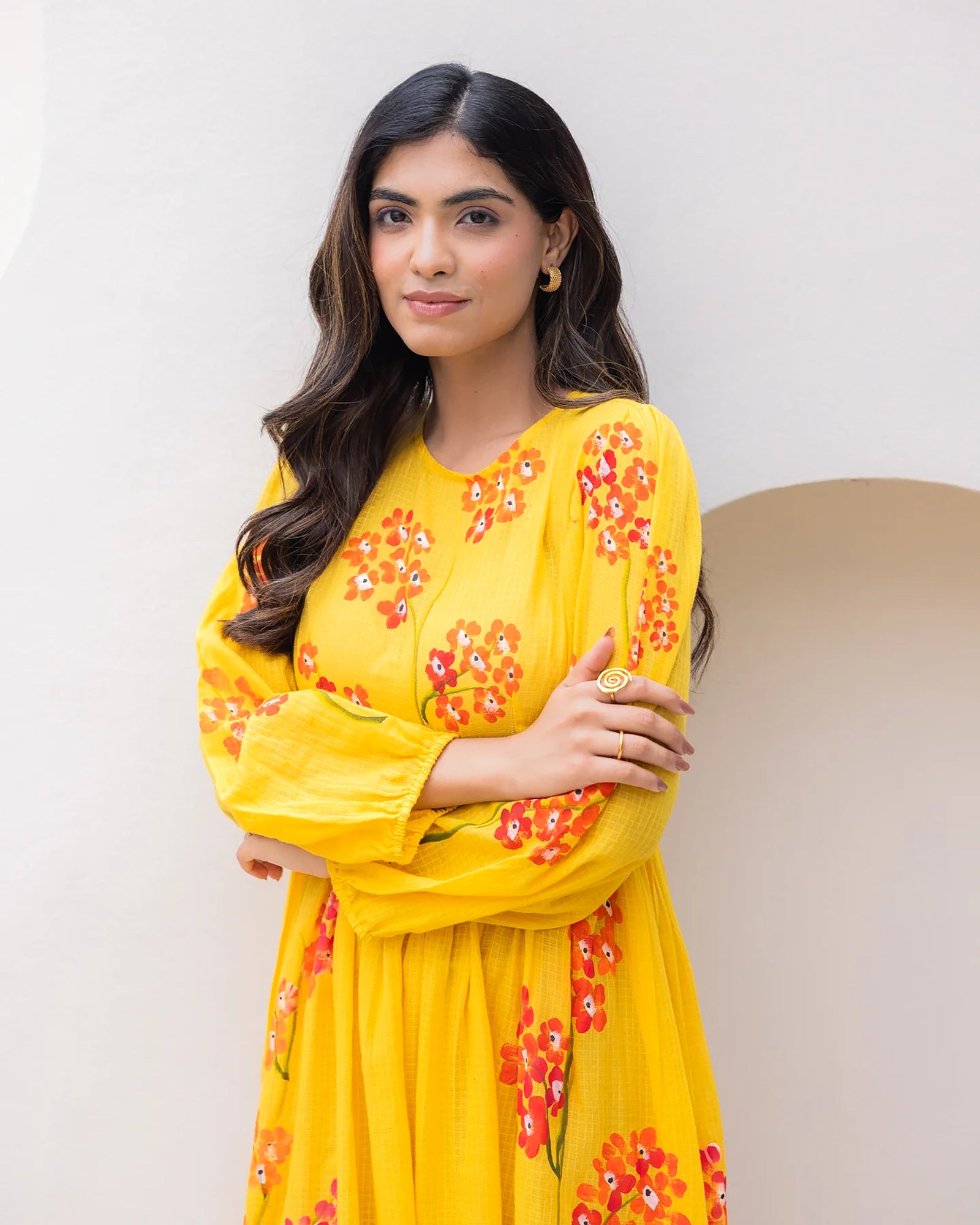 Kota Checks Digital Print Full Flare Gown for Women Clothsvilla