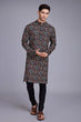 Load image into Gallery viewer, Designer Printed Black Color Kurta for Mens Wear Collection Clothsvilla