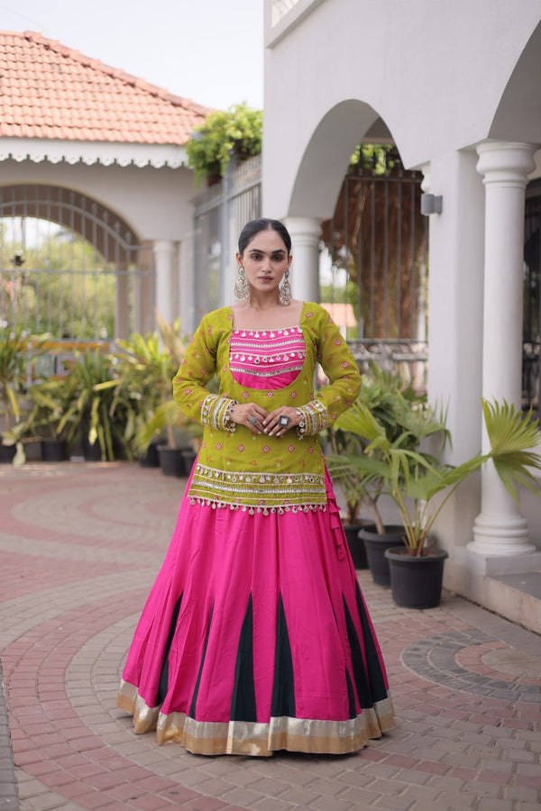 Kutchi Gamthi Bandhni 3-Piece Lehenga Ethnic Set Clothsvilla