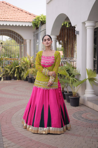Kutchi Gamthi Bandhni 3-Piece Lehenga Ethnic Set Clothsvilla