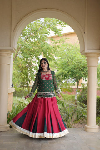 Kutchi Gamthi Bandhni 3-Piece Lehenga Ethnic Set Clothsvilla