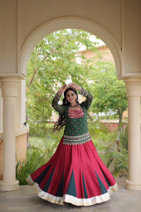 Kutchi Gamthi Bandhni 3-Piece Lehenga Ethnic Set Clothsvilla
