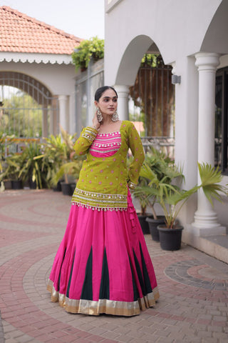 Kutchi Gamthi Bandhni 3-Piece Lehenga Ethnic Set Clothsvilla