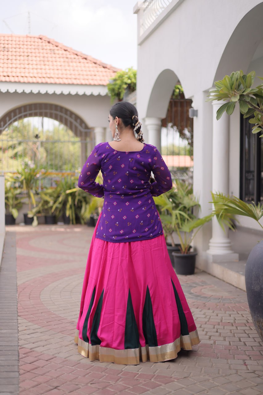 Kutchi Gamthi Bandhni 3-Piece Lehenga Ethnic Set Clothsvilla