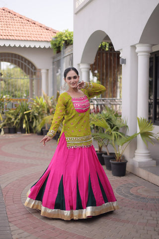 Kutchi Gamthi Bandhni 3-Piece Lehenga Ethnic Set Clothsvilla