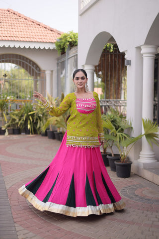 Kutchi Gamthi Bandhni 3-Piece Lehenga Ethnic Set Clothsvilla
