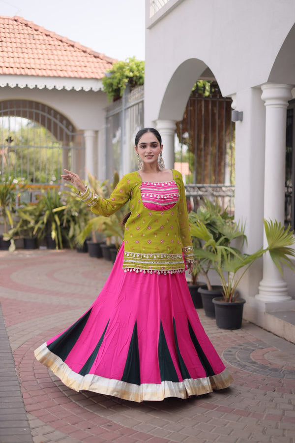Kutchi Gamthi Bandhni 3-Piece Lehenga Ethnic Set Clothsvilla