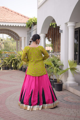 Kutchi Gamthi Bandhni 3-Piece Lehenga Ethnic Set Clothsvilla