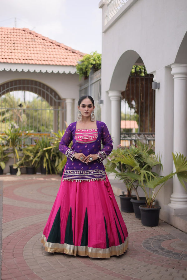 Kutchi Gamthi Bandhni 3-Piece Lehenga Ethnic Set Clothsvilla