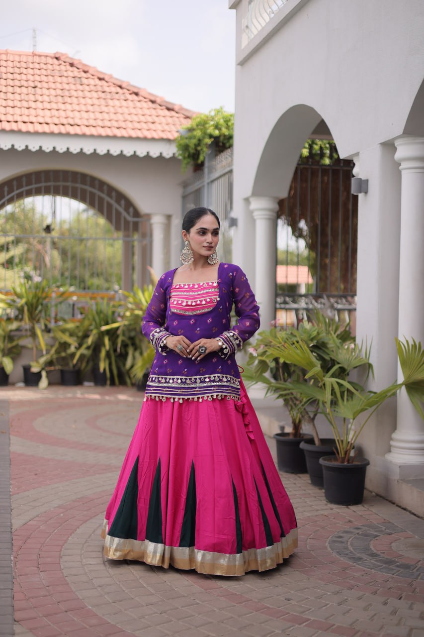 Kutchi Gamthi Bandhni 3-Piece Lehenga Ethnic Set Clothsvilla