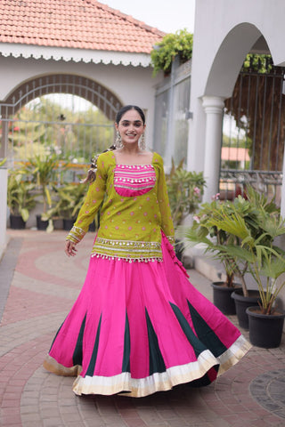 Kutchi Gamthi Bandhni 3-Piece Lehenga Ethnic Set Clothsvilla