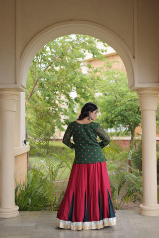 Kutchi Gamthi Bandhni 3-Piece Lehenga Ethnic Set Clothsvilla