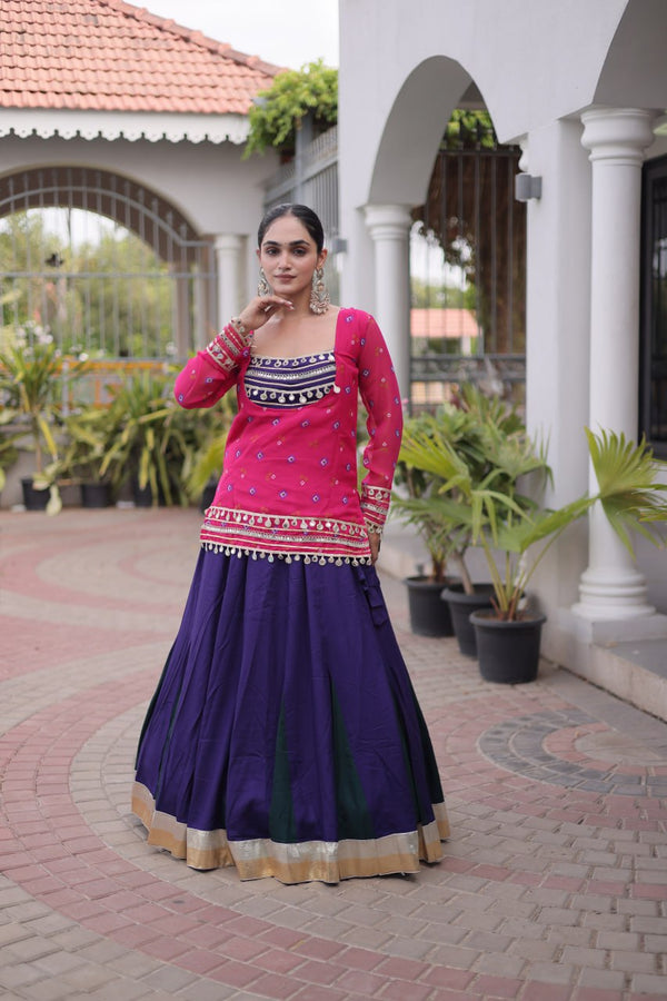 Kutchi Gamthi Bandhni 3-Piece Lehenga Ethnic Set Clothsvilla