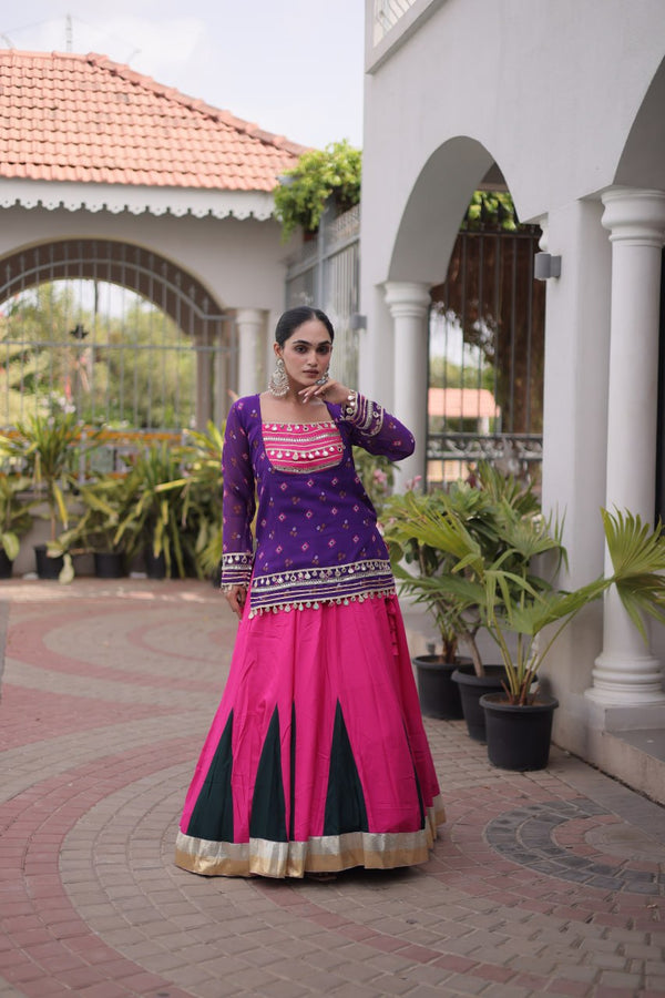 Kutchi Gamthi Bandhni 3-Piece Lehenga Ethnic Set Clothsvilla