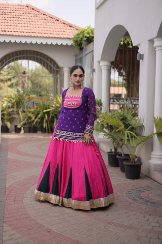 Kutchi Gamthi Bandhni 3-Piece Lehenga Ethnic Set Clothsvilla