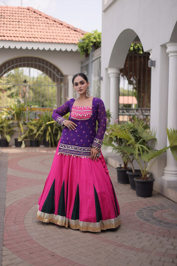 Kutchi Gamthi Bandhni 3-Piece Lehenga Ethnic Set Clothsvilla