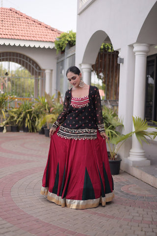 Kutchi Gamthi Bandhni 3-Piece Lehenga Ethnic Set Clothsvilla