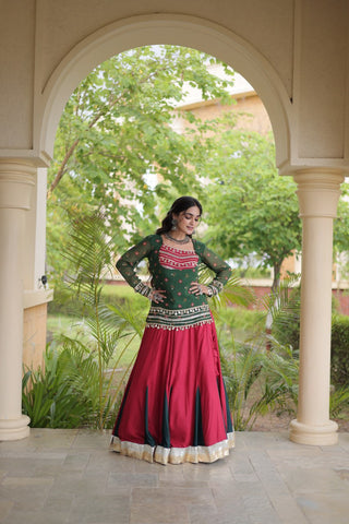 Kutchi Gamthi Bandhni 3-Piece Lehenga Ethnic Set Clothsvilla