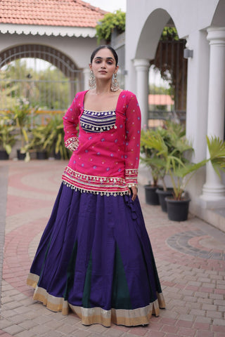 Kutchi Gamthi Bandhni 3-Piece Lehenga Ethnic Set Clothsvilla