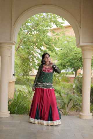 Kutchi Gamthi Bandhni 3-Piece Lehenga Ethnic Set Clothsvilla