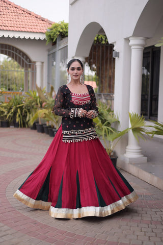 Kutchi Gamthi Bandhni 3-Piece Lehenga Ethnic Set Clothsvilla