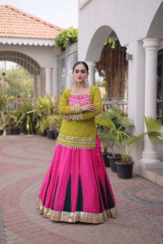 Kutchi Gamthi Bandhni 3-Piece Lehenga Ethnic Set Clothsvilla