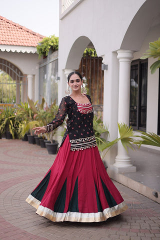 Kutchi Gamthi Bandhni 3-Piece Lehenga Ethnic Set Clothsvilla
