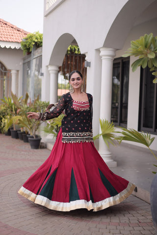 Kutchi Gamthi Bandhni 3-Piece Lehenga Ethnic Set Clothsvilla