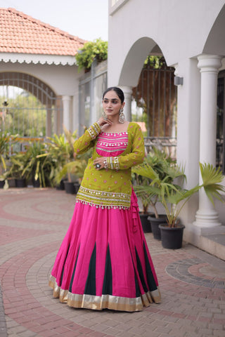 Kutchi Gamthi Bandhni 3-Piece Lehenga Ethnic Set Clothsvilla