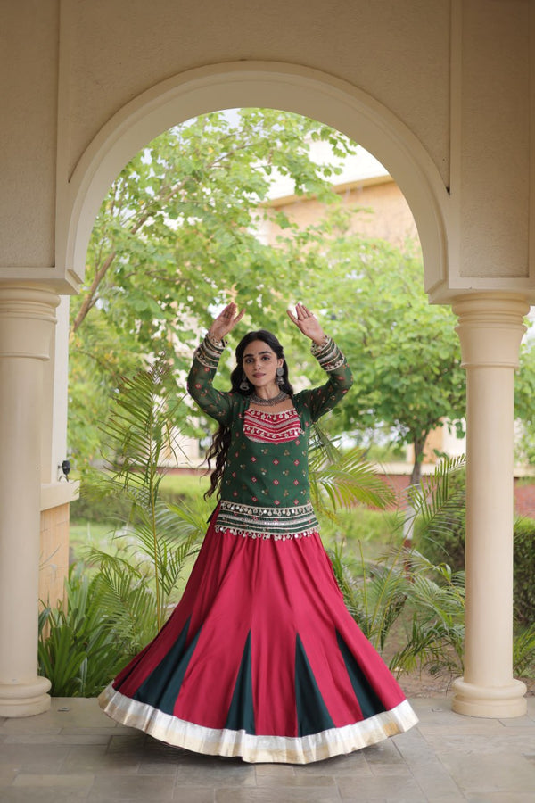 Kutchi Gamthi Bandhni 3-Piece Lehenga Ethnic Set Clothsvilla