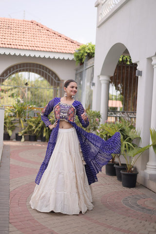 Laheriya Cotton Kutchi Work Lehenga Set ClothsVilla