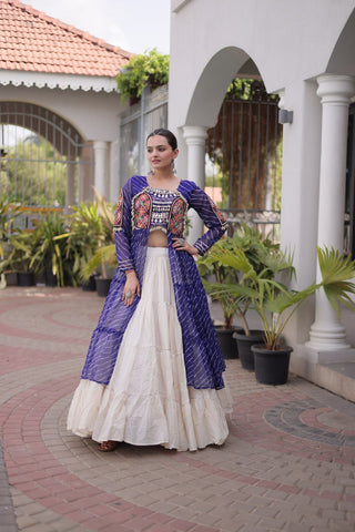 Laheriya Cotton Kutchi Work Lehenga Set ClothsVilla