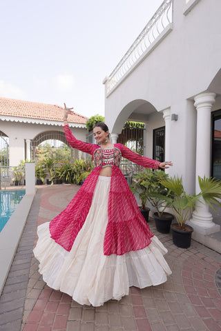 Laheriya Cotton Kutchi Work Lehenga Set ClothsVilla