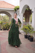 Load image into Gallery viewer, Laheriya Print Gown with Kutchi Patchwork ClothsVilla