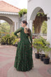 Load image into Gallery viewer, Laheriya Print Gown with Kutchi Patchwork ClothsVilla