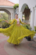 Load image into Gallery viewer, Laheriya Print Gown with Kutchi Patchwork ClothsVilla