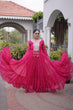 Load image into Gallery viewer, Laheriya Print Gown with Kutchi Patchwork ClothsVilla