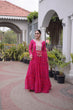 Load image into Gallery viewer, Laheriya Print Gown with Kutchi Patchwork ClothsVilla